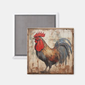 Shabby Chic Hahn Magnet (Vorderseite/Rückseite)