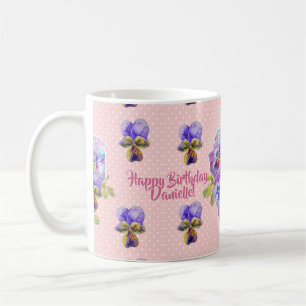 Shabby Chic Happy Birthday Liebe Blumenstrauß Tass Kaffeetasse