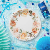 Shabby Chic Herbst Blumenpapier Teller (Party)