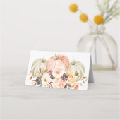 Shabby Chic Herbstflorale Platzkarten (Vorderseite)
