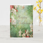 Shabby Chic Hibiskus Blume Geburtstag Karte (Gelbe Blume)