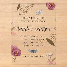 Shabby Chic Hochzeit gepresste Blumen Hochzeitsein