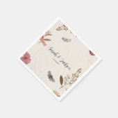 Shabby Chic Hochzeit Pressed Blume Serviette (Ecke)