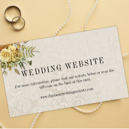 Shabby Chic-Hochzeitsseite für Gold Rose Begleitkarte