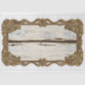 Shabby Chic Holz + Goldene Scroll Rahmen AN2 Decou Seidenpapier (Vorderseite)
