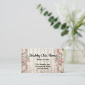 Shabby Chic-Holz-und Rosen-Geschäfts-Karte Visitenkarte (Stehend Vorderseite)