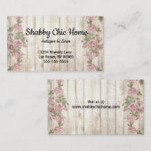 Shabby Chic-Holz-und Rosen-Geschäfts-Karte Visitenkarte (Vorne/Hinten)