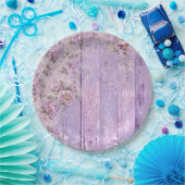 Shabby Chic-Holzlavender-Blume Papierplatte Pappteller (Party)