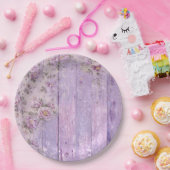 Shabby Chic-Holzlavender-Blume Papierplatte Pappteller (Party)