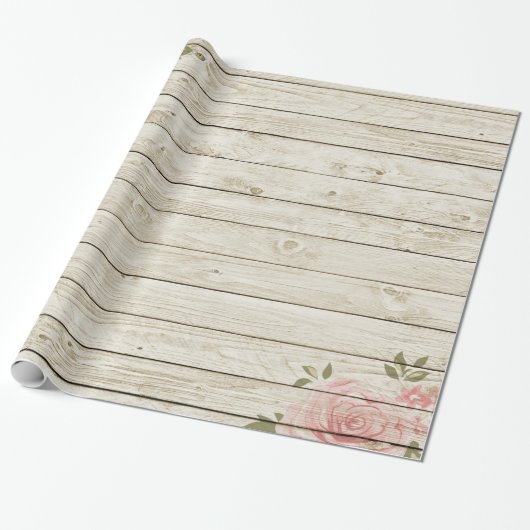Shabby Chic Holzstruktur Geschenkpapier (Ungerollt)