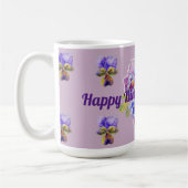 Shabby Chic Hübsch Lila Pansy floral Lilac Tasse (Links)