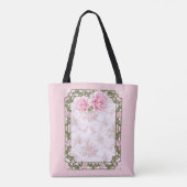 Shabby Chic Hübsch Peonies Tasche (Rückseite)