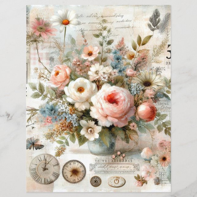 Shabby Chic-Hütte-Collage (Vorderseite)