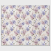 Shabby Chic Hydrangea Blumenfreude Geschenkpapier (Flach)