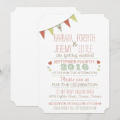 Shabby Chic-Jagdlager Einladung (Vorne/Hinten)