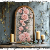 Shabby Chic Kletterrosen Rosa FD8L Decoupage Seidenpapier