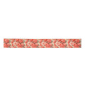 Shabby Chic-Korallen-Blume Satinband (Vorderseite)