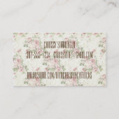 Shabby Chic-Korsett-Schere Nähnaht Visitenkarte (Rückseite)