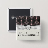 Shabby Chic Kronleuchter Mod Button schwarzer Dama (Vorne & Hinten)