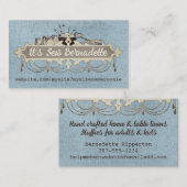 Shabby Chic Kronleuchter Nähschere Biz-Karten Visitenkarte (Vorne/Hinten)