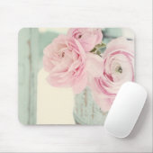 Shabby Chic-Krug rosa Blumen Mousepad (Mit Mouse)