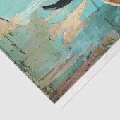 Shabby Chic Kuh in weichem Pastellton decoupage Seidenpapier (Ausschnitt)