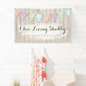 Shabby Chic-Land-Flagge auf rustikalem gemaltem Banner (Insitu)