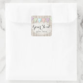 Shabby Chic Land Jagd auf rustikal gestrichenen Ho Quadratischer Aufkleber (Tasche)