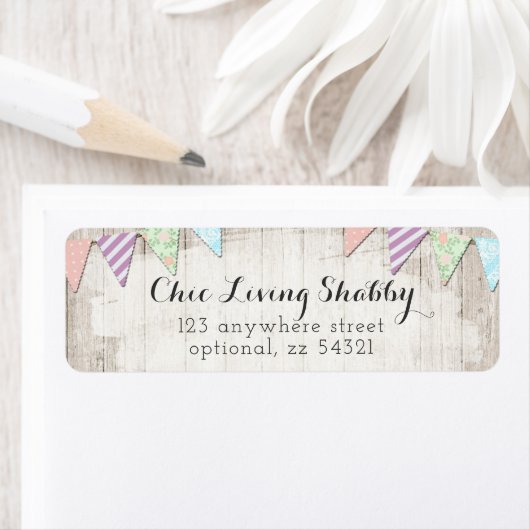 Shabby Chic Land Jagd Rustikale Rücksendeadresse (Insitu)