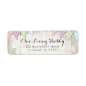 Shabby Chic Land Jagd Rustikale Rücksendeadresse (Vorne)