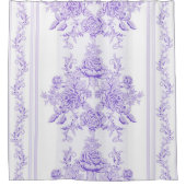 Shabby Chic, Lavendel, Handtuch, Blumenmuster, Vik Duschvorhang (Vorderseite)