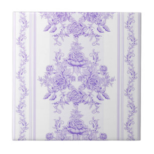 Shabby Chic, Lavendel, Handtuch, Blumenmuster, Vik Fliese