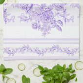Shabby Chic, Lavendel, Handtuch, Blumenmuster, Vik Geschirrtuch (Gefaltet)