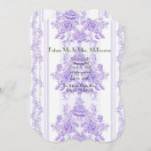 Shabby Chic, Lavendel, Handtuch, Blumenmuster, Vik Save The Date (Vorne/Hinten)