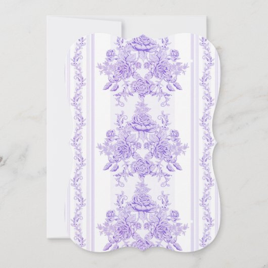 Shabby Chic, Lavendel, Handtuch, Blumenmuster, Vik Save The Date (Rückseite)