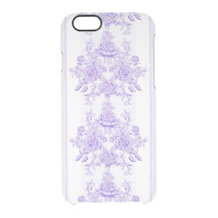 Shabby Chic, Lavendel, Handtuch, Blumenmuster, Vik Durchsichtige iPhone 6/6S Hülle