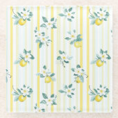 Shabby Chic Lemon Floral Series Design #12 Glasuntersetzer (Vorderseite)