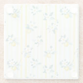 Shabby Chic Lemon Floral Series Design #12 Glasuntersetzer (Rückseite)