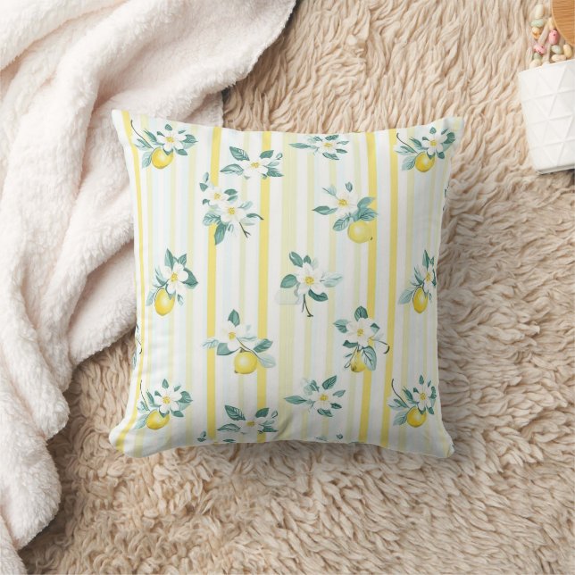 Shabby Chic Lemon Floral Series Design #12 Kissen (Decke)