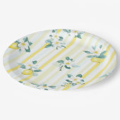 Shabby Chic Lemon Floral Series Design #12 Pappteller (Schrägansicht)