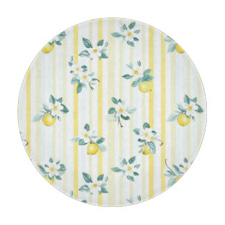Shabby Chic Lemon Floral Series Design #12 Schneidebrett