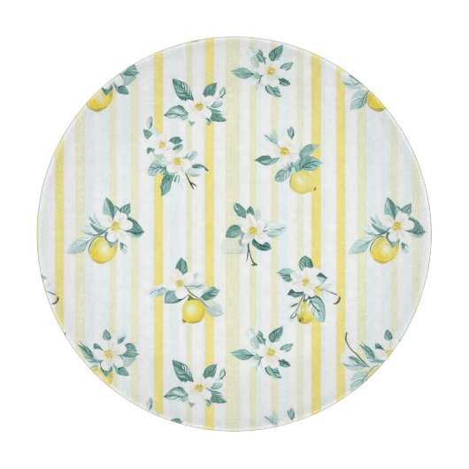 Shabby Chic Lemon Floral Series Design #12 Schneidebrett (Vorderseite)