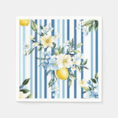 Shabby Chic Lemon Floral Series Design #1 Serviette (Vorderseite)