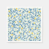 Shabby Chic Lemon Floral Series Design #3 Serviette (Vorderseite)