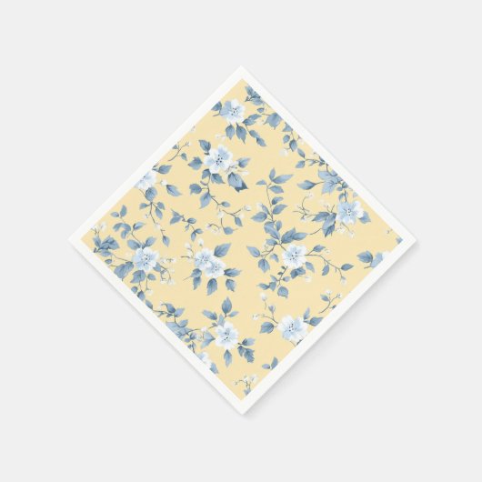 Shabby Chic Lemon Floral Series Design #7 Serviette (Ecke)