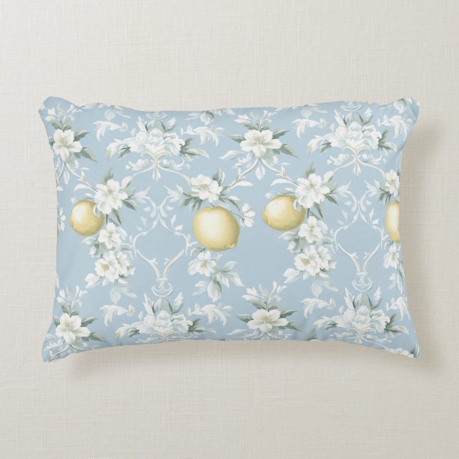 Shabby Chic Lemon Floral Series Design #8 Dekokissen (Vorderseite)