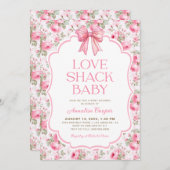 Shabby Chic Liebe Shack Babydusche Einladung (Vorne/Hinten)