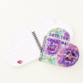 Shabby Chic Liebe You Oma Lila Pansy Notebook Notizblock (Innenseite)
