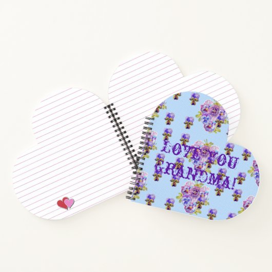 Shabby Chic Liebe You Oma Notebook Notizblock (Innenseite)
