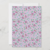 Shabby Chic Lila Owl 2. Geburtstag Einladung (Rückseite)